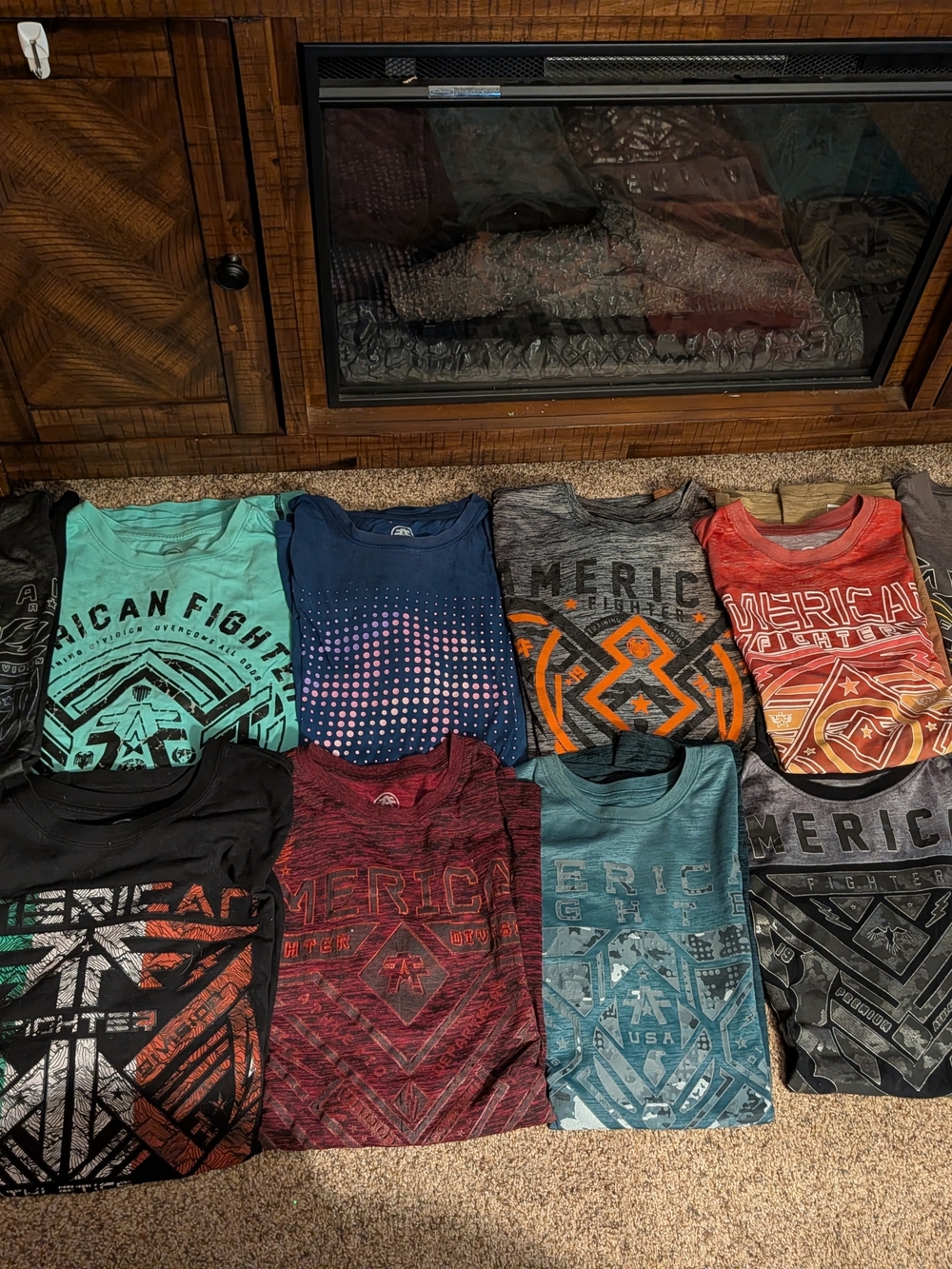 American Fighter Kids Graphic Tee Bundle — Teal, Navy, Gray, Red, Black